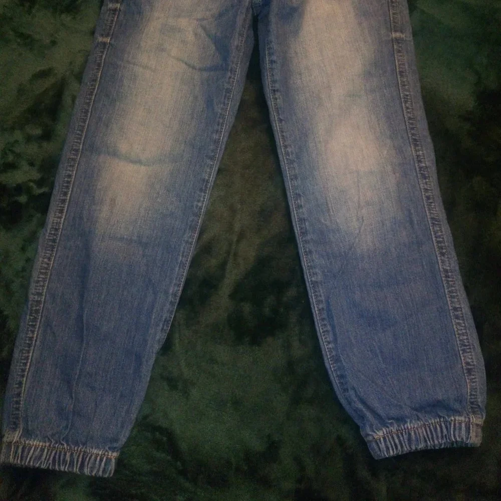 Gap Kids Green Camo Cargo Pants & Blue Denim Jogger Jeans Sz 10 - 2 Pair